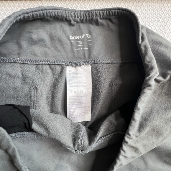 Baleaf Women's Size Medium Gray Thermal Fleece Lined Leggings with Pockets - Picture 2 of 5